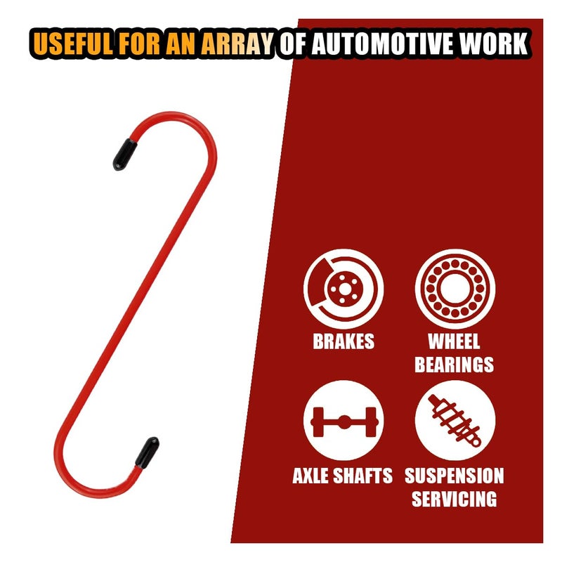 GLSOWEE Car Brake Caliper Hooks, Auto Brake Caliper Hangers with Rubber Tips, Universal Durable & Rust-Proof Automotive Tools for Braking, Axle, Bearing, Suspension Work - Image 4
